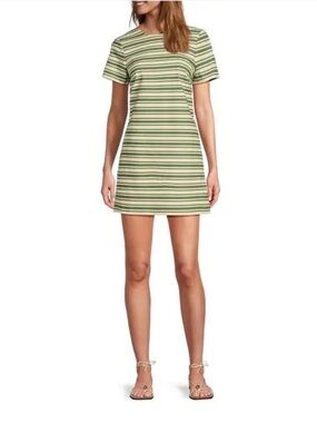 Antonio Melani x The Style Bungalow Palm Short Sleeve Striped Mini Dress